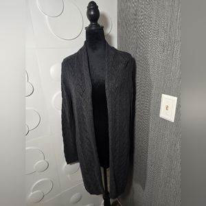 Dark gray long cardigan